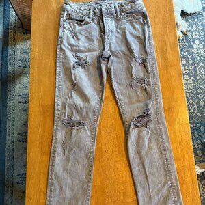 American Eagle Jeans Mens 30x34 Airflex Plus Athletic Distressed Denim Pants